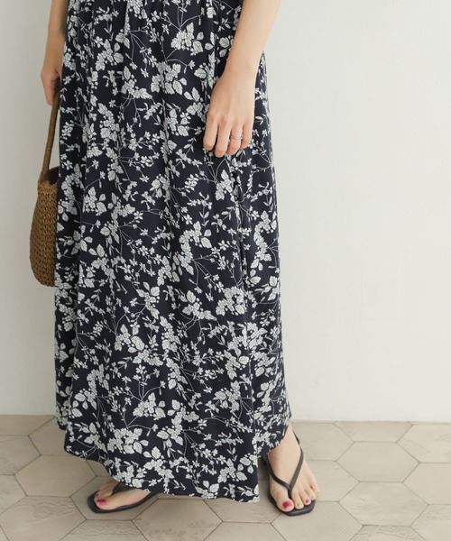 「URBAN RESEARCH DOORS」 フレアスカート MEDIUM ネイビー レディース_画像4