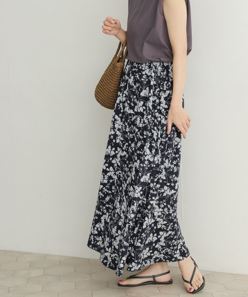 「URBAN RESEARCH DOORS」 フレアスカート MEDIUM ネイビー レディース_画像5