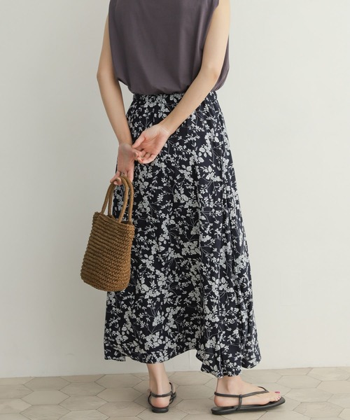 「URBAN RESEARCH DOORS」 フレアスカート MEDIUM ネイビー レディース_画像7