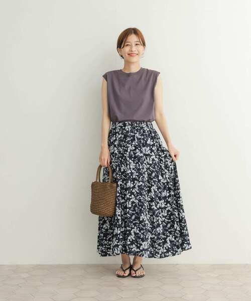 「URBAN RESEARCH DOORS」 フレアスカート MEDIUM ネイビー レディース_画像10