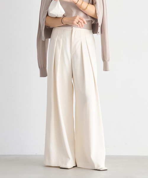plage（プラージュ） パンツ Tuck Wide パンツ レディース : ZOZOTOWN