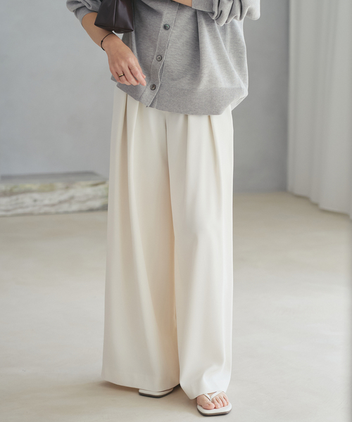 plage（プラージュ） パンツ Tuck Wide パンツ レディース : ZOZOTOWN