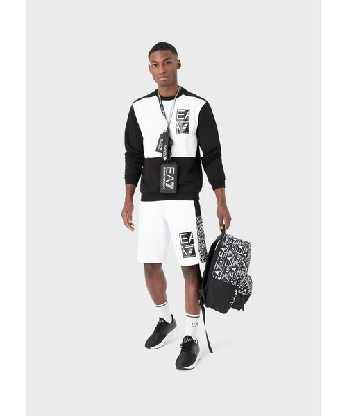 「EMPORIO ARMANI EA7」 ハーフパンツ SMALL ホワイト メンズ_画像3
