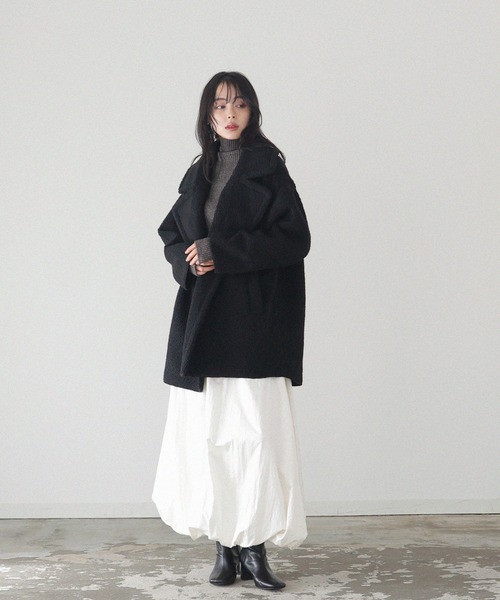 「LIAN」 ピーコート FREE モカ レディース_画像6