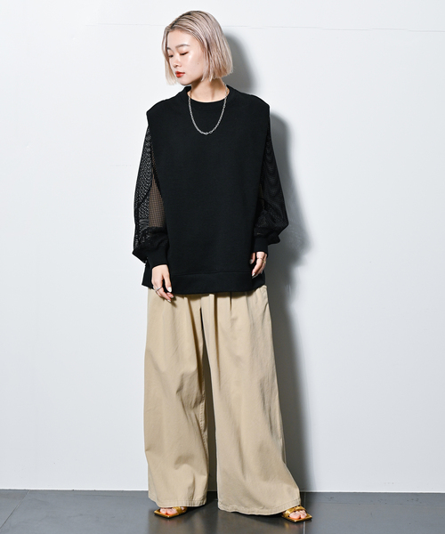 「CITYSHOP」 スウェットカットソー - ブラック レディース_画像3