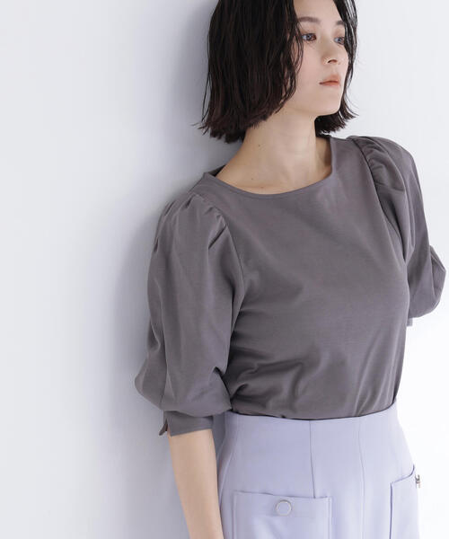 mogutaですNaturalBeautyBasicパフスリーブ NATURAL BEAUTY BASIC（ナチュラルビューティーベーシック） tシャツ