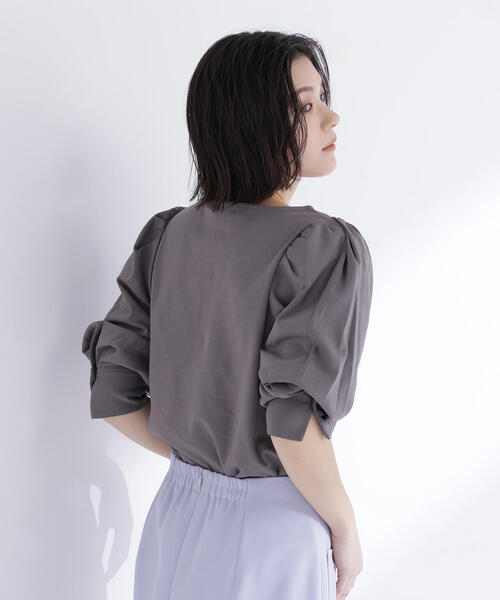 mogutaですNaturalBeautyBasicパフスリーブ NATURAL BEAUTY BASIC（ナチュラルビューティーベーシック） tシャツ