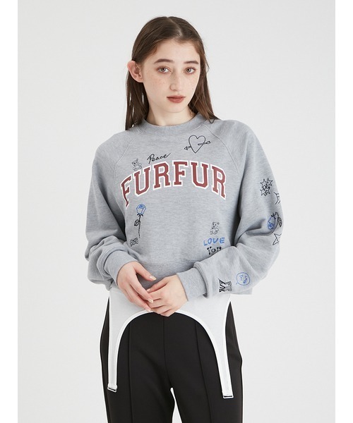 「FURFUR」 スウェットカットソー FREE ホワイト レディース_画像5