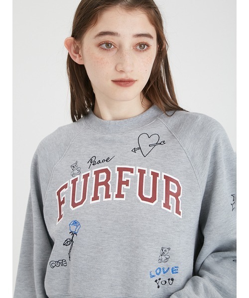 「FURFUR」 スウェットカットソー FREE ホワイト レディース_画像8