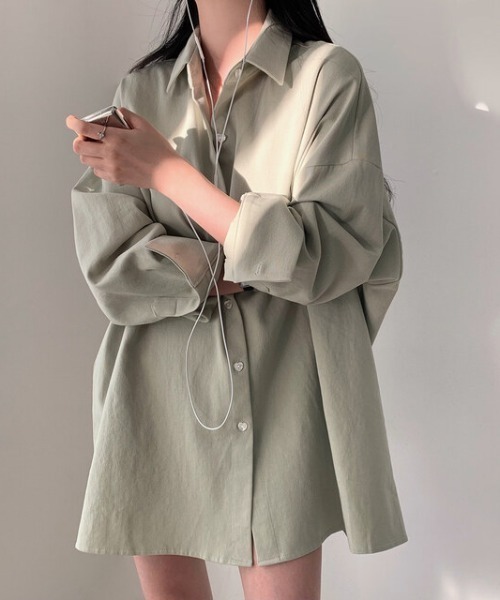 「FREE STYLISTS」 長袖シャツ FREE ネイビー レディース_画像4