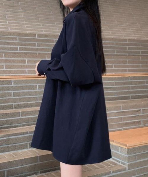 「FREE STYLISTS」 長袖シャツ FREE ネイビー レディース_画像9