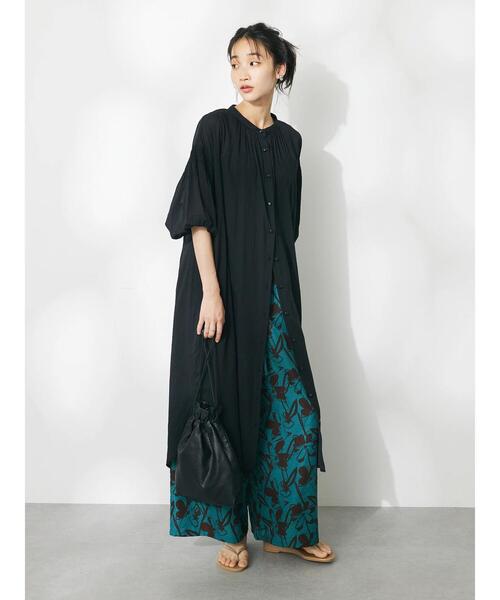 「CRAFT STANDARD BOUTIQUE」 半袖ワンピース FREE ブルー レディース_画像2