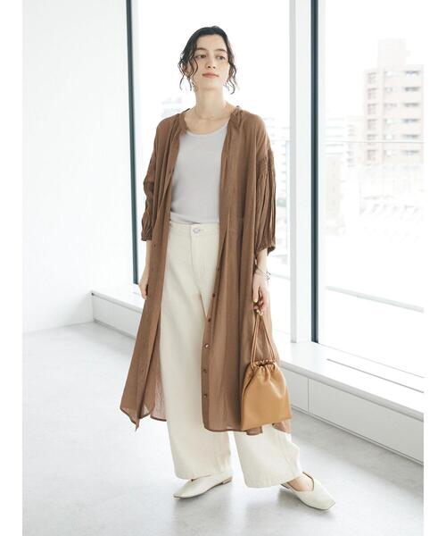 「CRAFT STANDARD BOUTIQUE」 半袖ワンピース FREE ブルー レディース_画像6