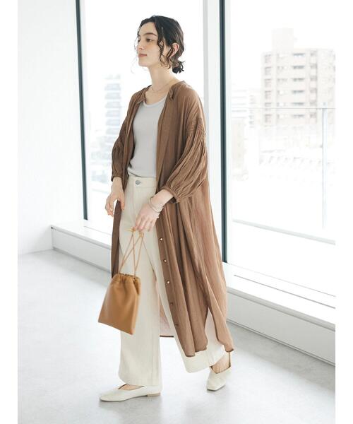 「CRAFT STANDARD BOUTIQUE」 半袖ワンピース FREE ブルー レディース_画像7