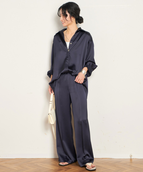 「AP STUDIO」 イージーパンツ 36 グリーン レディース_画像5