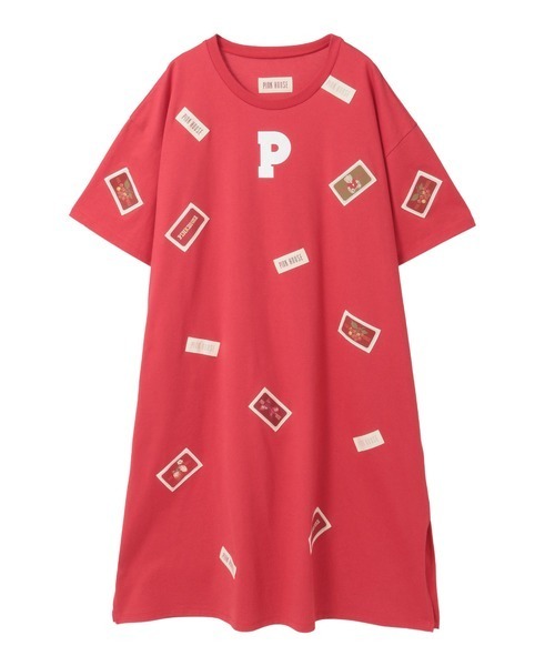 PINK HOUSE(ピンクハウス) ワンピース Pロゴ&ネームワッペン使い PINK HOUSE(ピンクハウス) ワンピース Pロゴ&ネームワッペン使い