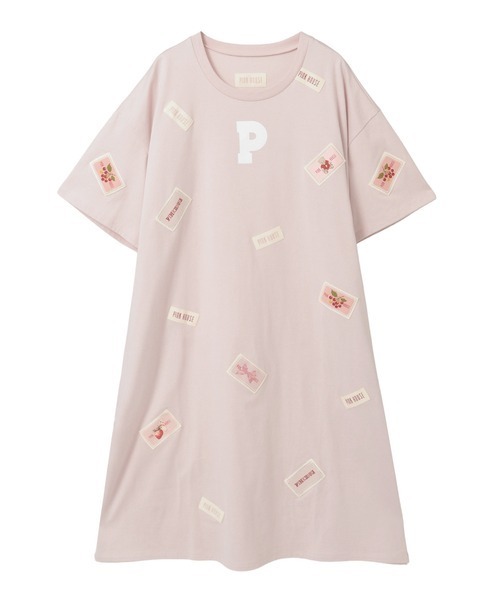 PINK HOUSE（ピンクハウス） ワンピース Pロゴ＆ネームワッペン使い