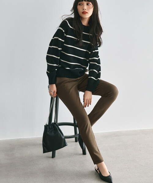 「UNFILO」 長袖ニット X-LARGE ネイビー レディース_画像3