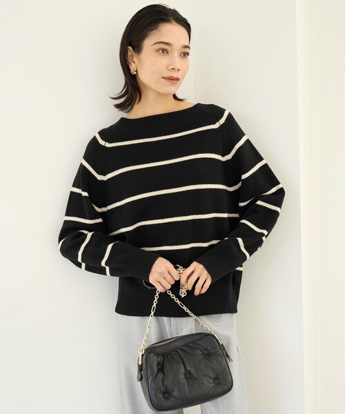 「UNFILO」 長袖ニット X-LARGE ネイビー レディース_画像5