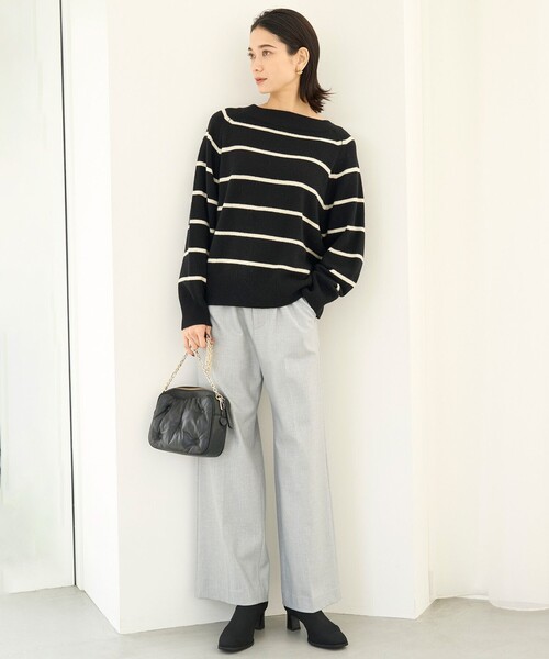 「UNFILO」 長袖ニット X-LARGE ネイビー レディース_画像6