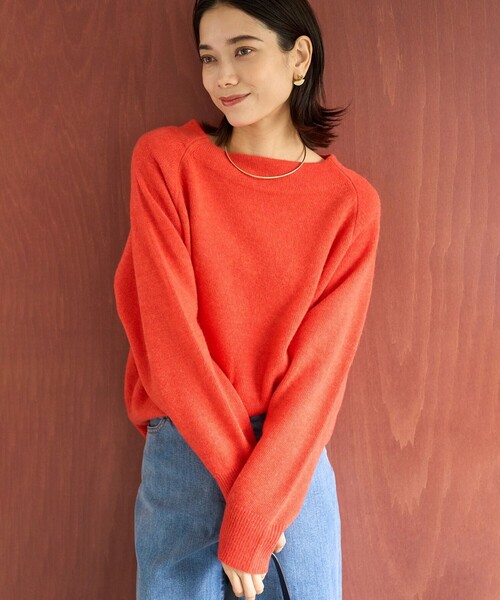 「UNFILO」 長袖ニット X-LARGE ネイビー レディース_画像8