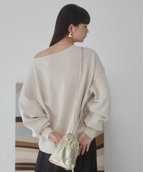 「ANGIE」 スウェットカットソー FREE アイボリー レディース_画像7