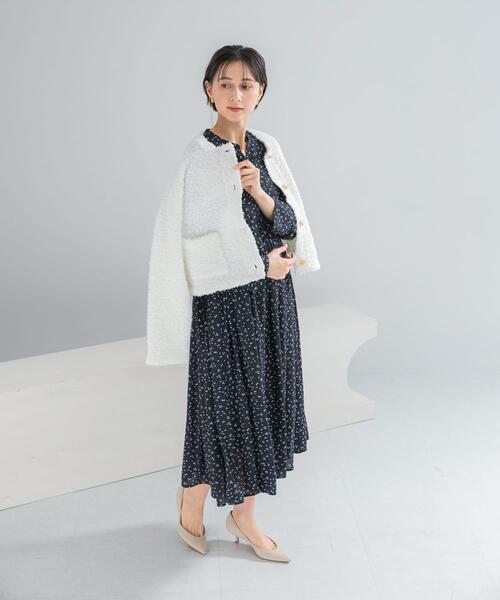 ワンピース 「WEB限定」ランダムドットボリュームワンピース