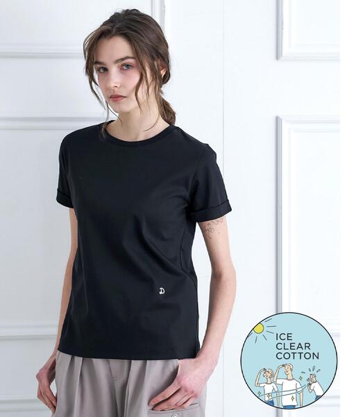 ドレステリア　ネイビートップス DRESSTERIOR（ドレステリア） tシャツ 「接触冷感／抗菌防臭／消臭