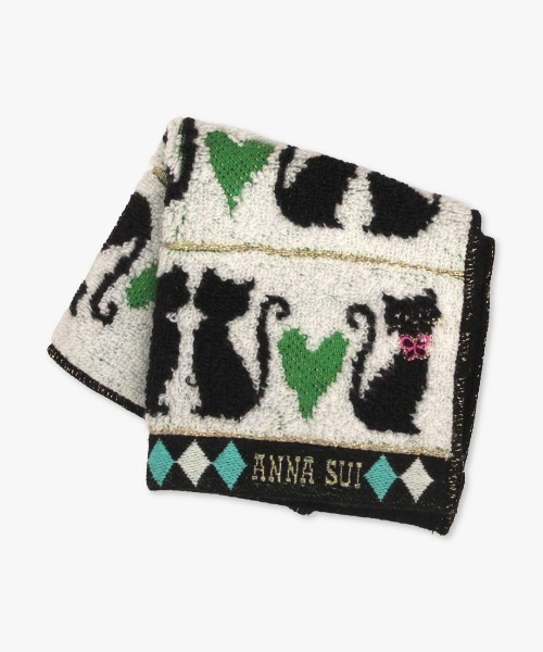 ANNA SUI（アナスイ） ハンカチ キャット＆ハートミニタオル