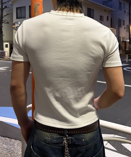 lilful tシャツ 「26年春夏新作」スパンリブ ベーシックヘンリーネック