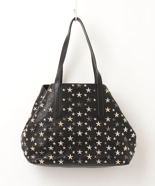 JIMMY CHOO スタースタッズ トートバッグ JIMMY CHOO（ジミーチュウ） スタースタッズ トートバッグ - ブラック
