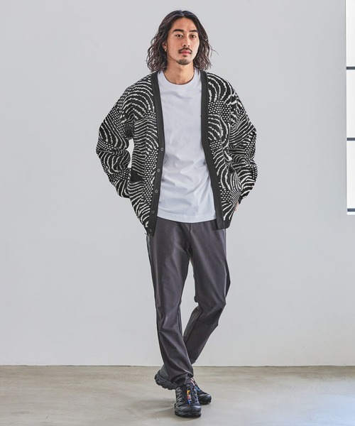 「HEREIAM」 ニットカーディガン MEDIUM ライトピンク メンズ_画像4