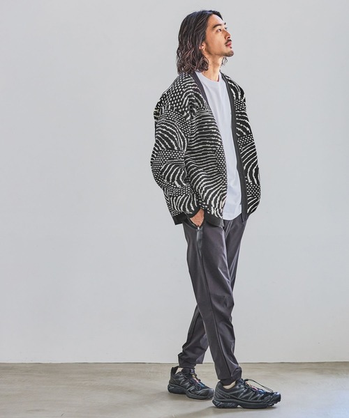 「HEREIAM」 ニットカーディガン MEDIUM ライトピンク メンズ_画像5