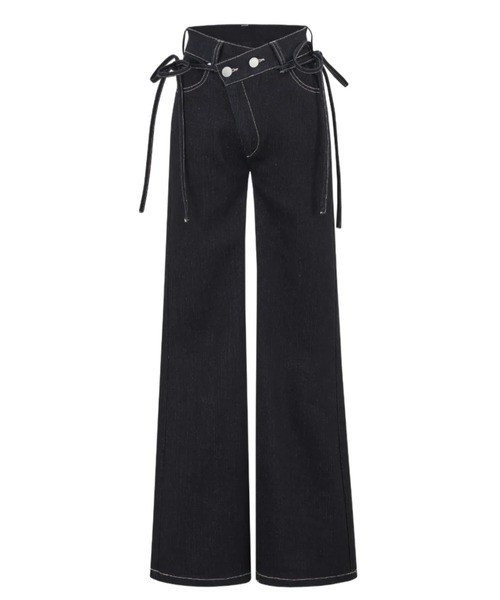 ANDWANG ジーンズ デニム デニムパンツ Ribbon Straight Flare Denim