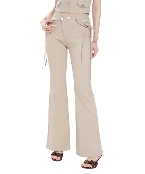 ANDWANG ジーンズ デニム デニムパンツ Ribbon Straight Flare Denim