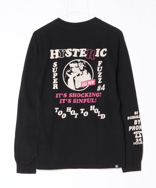 Hysteric Glamour ブラック　長袖Tシャツ HYSTERIC GLAMOUR（ヒステリックグラマー） 長袖Tシャツ SMALL