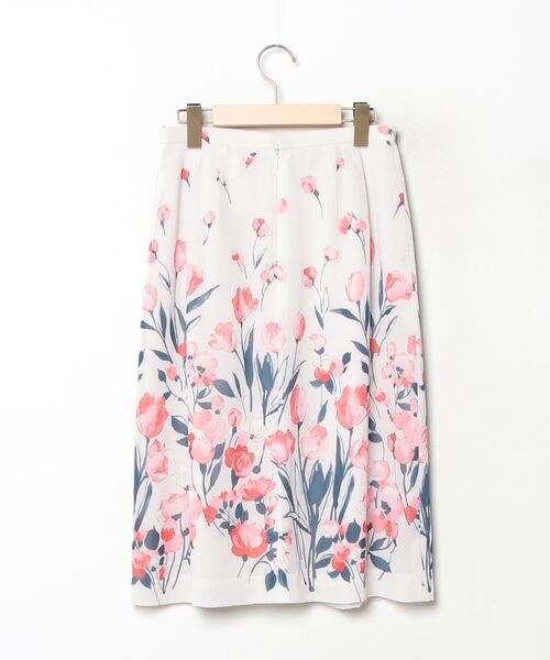 HANAE MORI ALMA EN ROSE」 フレアスカート 38 ベージュ レディース 
