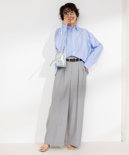 「Rie Miller」 長袖シャツ 38 ホワイト レディース_画像2