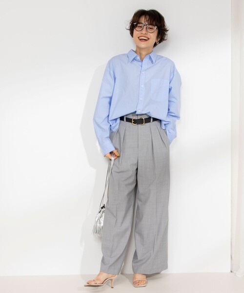 「Rie Miller」 長袖シャツ 38 ホワイト レディース_画像3