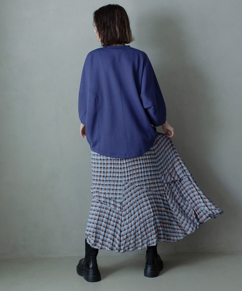 「MARECHAL TERRE」 プリーツスカート MEDIUM ブルー レディース_画像2