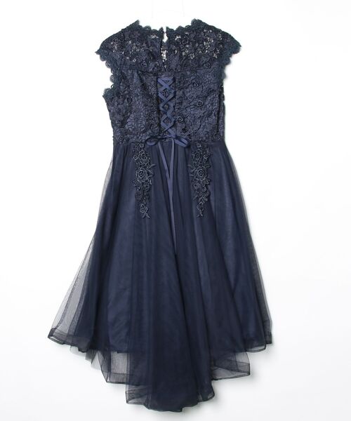 「RUIRUE BOUTIQUE」 半袖ワンピース M ネイビー レディース_画像2