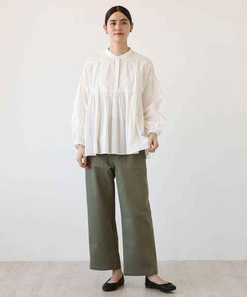 「Afternoon Tea」 長袖ブラウス MEDIUM オフホワイト レディース_画像4