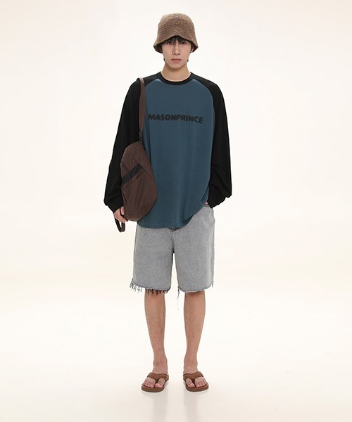 「MASONPRINCE」 長袖Tシャツ L アイボリー メンズ_画像9