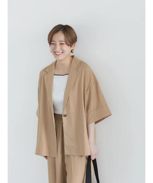 Te chichi（テチチ） ジャケット ノーカラージャケット 「接触冷感