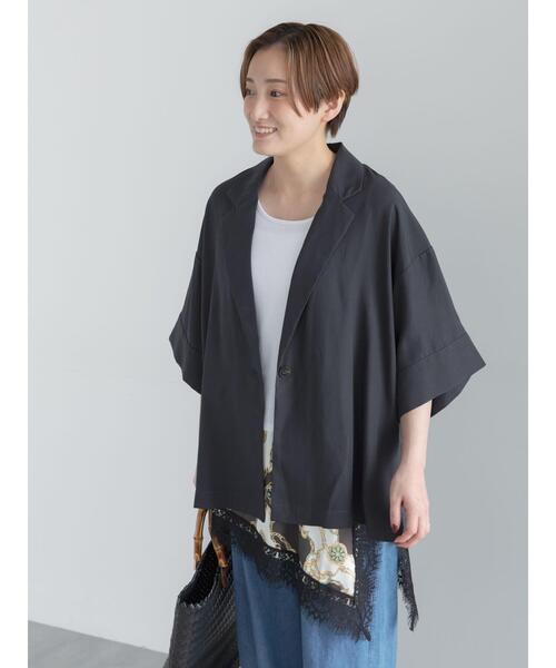 Te chichi（テチチ） ジャケット ノーカラージャケット 「接触冷感