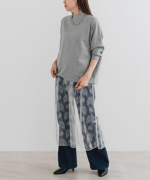 「F by ROSSO」 長袖カットソー FREE グレー レディース_画像5