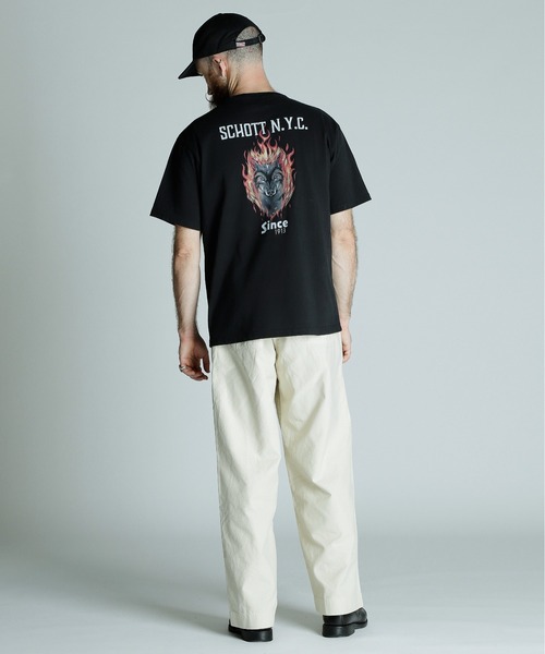 「Schott」 ノースリーブトップス L ブラック メンズ_画像6