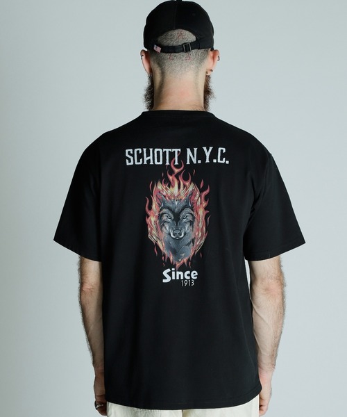 「Schott」 ノースリーブトップス L ブラック メンズ_画像9