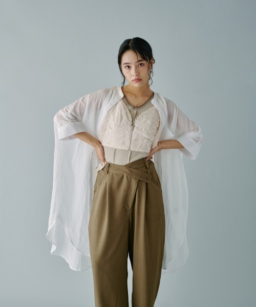 「terrace」 7分袖ブラウス MEDIUM ブラック レディース_画像6
