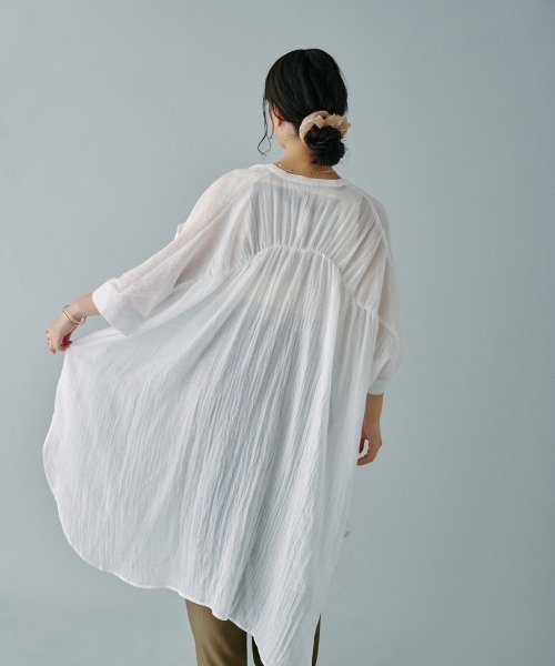 「terrace」 7分袖ブラウス MEDIUM ブラック レディース_画像8